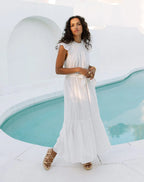 Malta Ankle Dress - Ivory