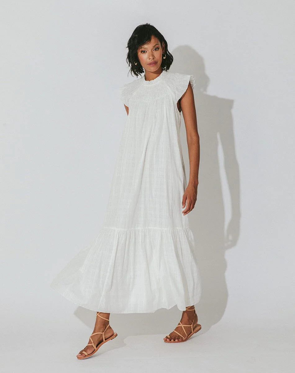 Malta Ankle Dress - Ivory